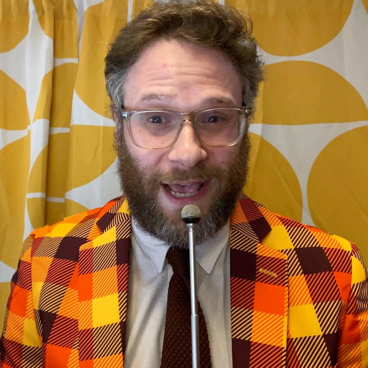 Seth Rogen reacts after his mother shares a review of the NSFW Bridgerton