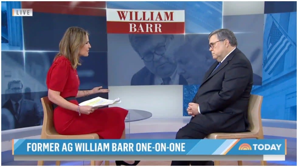 NBC's Guthrie grills Barr: Didn't Americans 'deserve to know what you knew' abou..