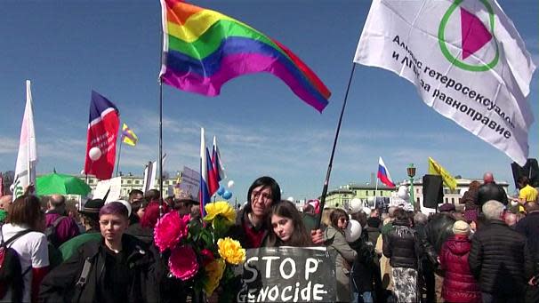 Russian Lgbt Activists Arrested During March Against