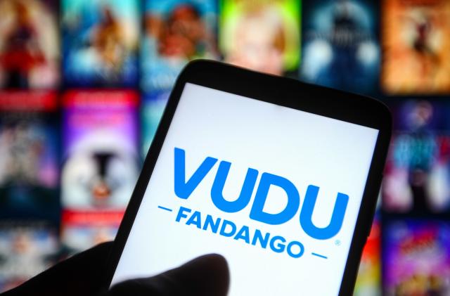 UKRAINE - 2021/08/31: In this photo illustration a Vudu logo of a digital video store and streaming service is seen on a smartphone. (Photo Illustration by Pavlo Gonchar/SOPA Images/LightRocket via Getty Images)