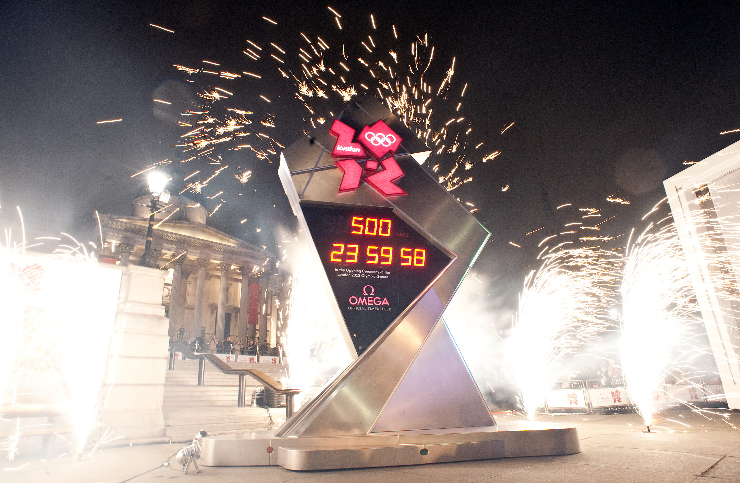 2012 ел. 2012 Olympics Countdown Clock Trafalgar Square.