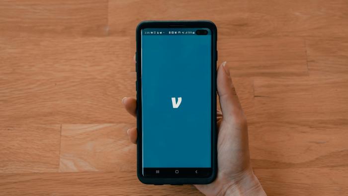 The Venmo app on a phone.