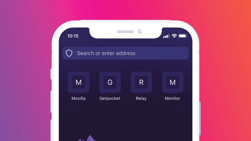 Firefox Focus web browser on iPhone