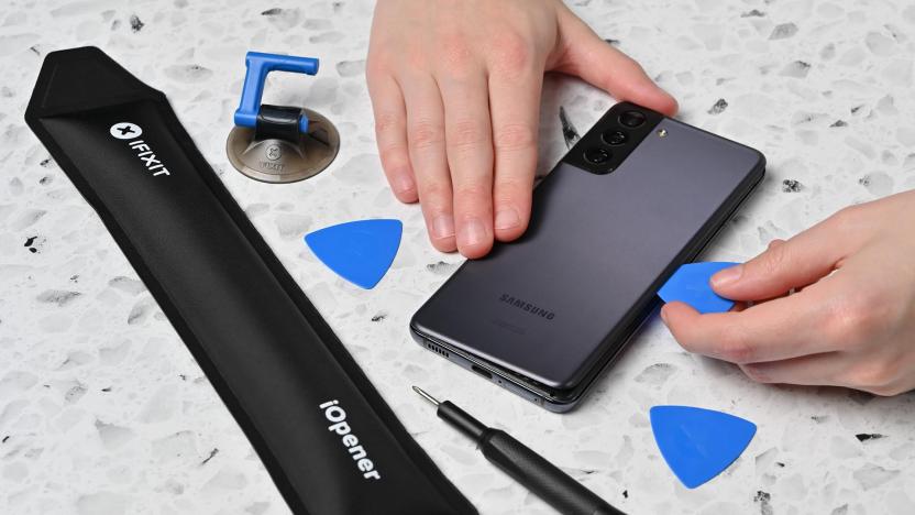 Samsung Galaxy S21 self-repair using iFixit tools