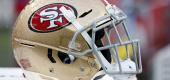 A detailed view of a San Francisco 49ers helmet. (Getty Images)