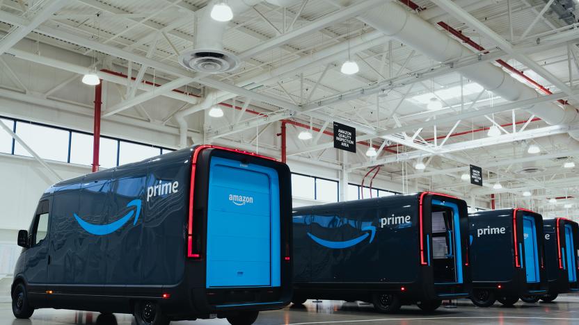 Amazon custom electric delivery van from Rivian