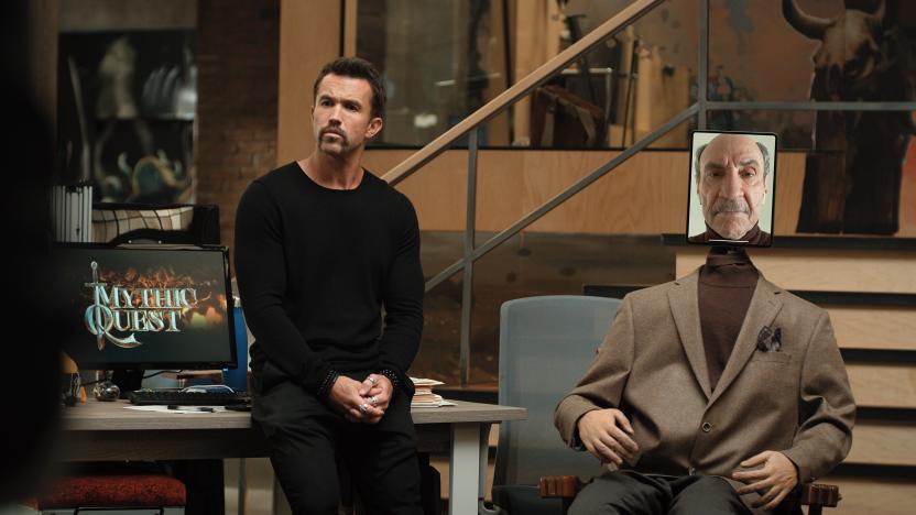 Robert McElhenney and F. Murray Abraham in Apple TV+ sitcom Mythic Quest