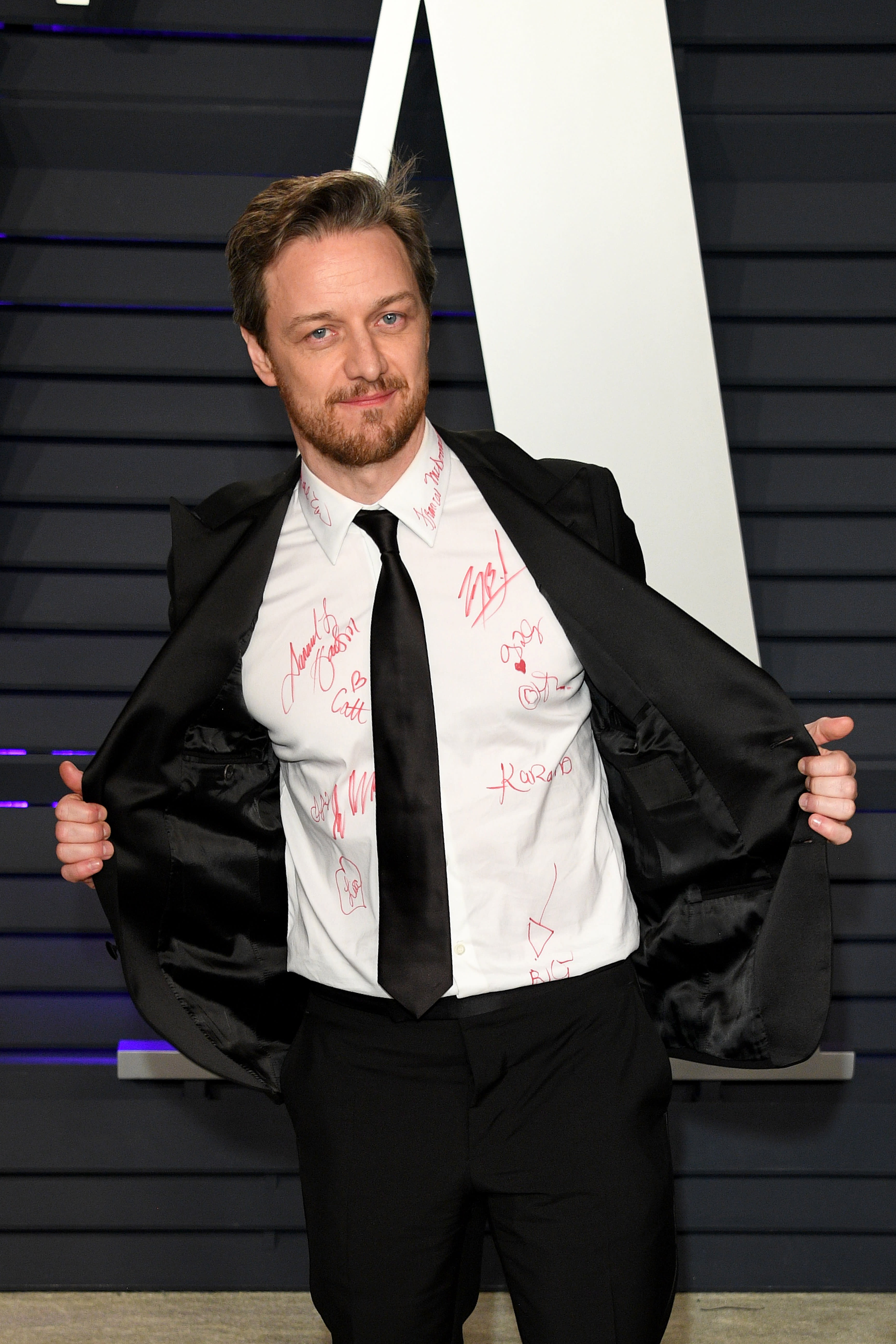 James McAvoy Is Auctioning Off His Oscars Shirt That's Loaded with Celebrity Autographs