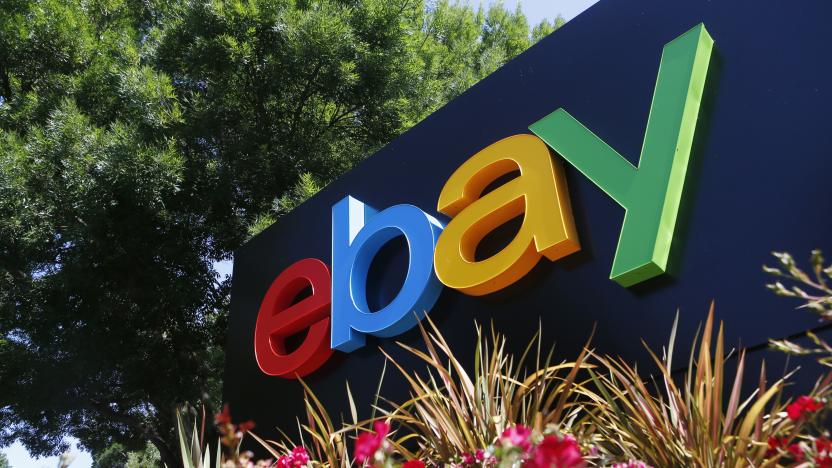 An eBay sign is seen at an office building in San Jose, California May 28, 2014. REUTERS/Beck Diefenbach/File Photo