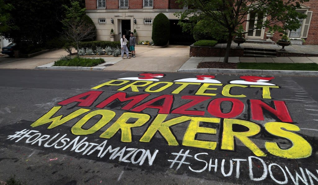 Protestors Erect Guillotine outside Jeff Bezos' Washington D.C. Mansion