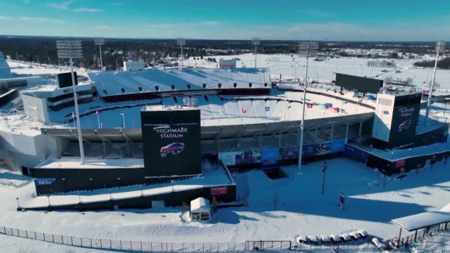 Bills release photos of Highmark Stadium covered in snow