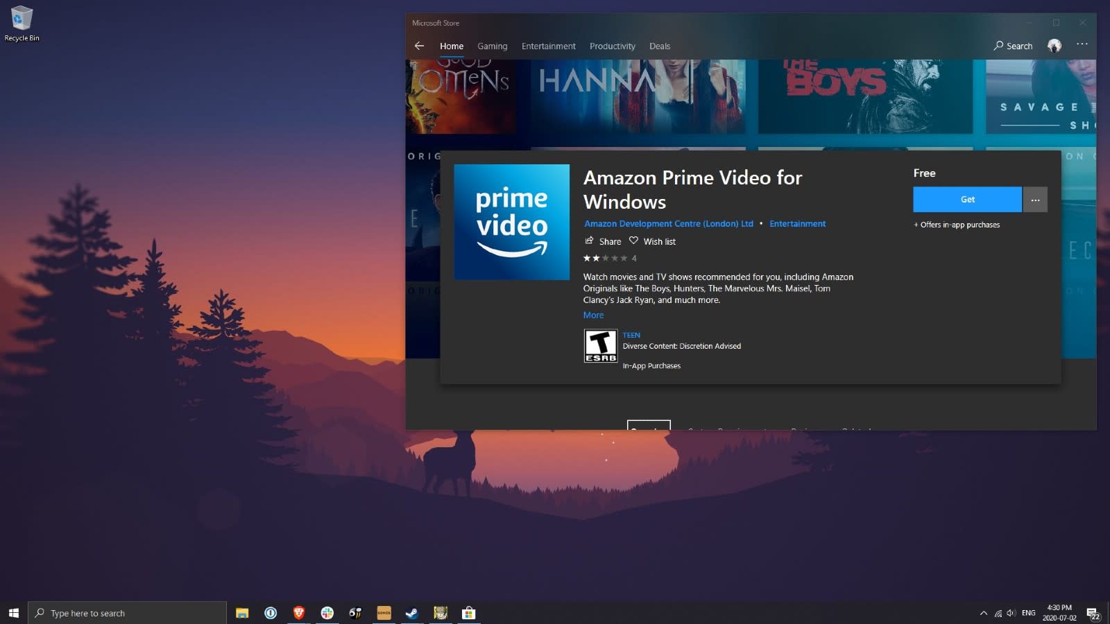Amazon's Windows 10 Prime Video app brings offline viewing to PCs