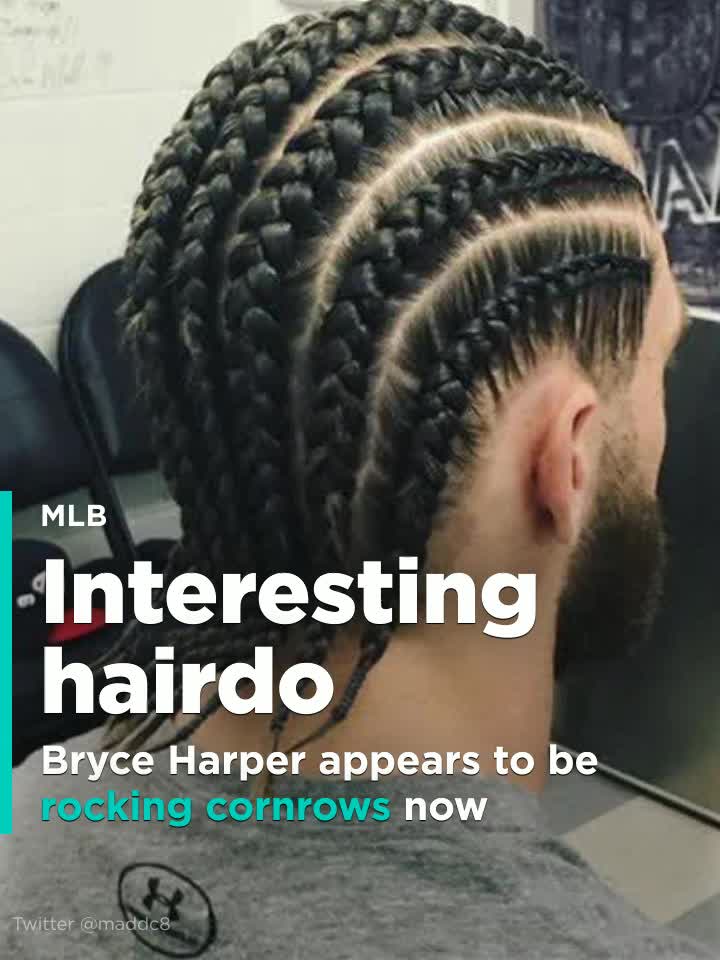 Bryce Harper has cornrows and the internet can't handle it