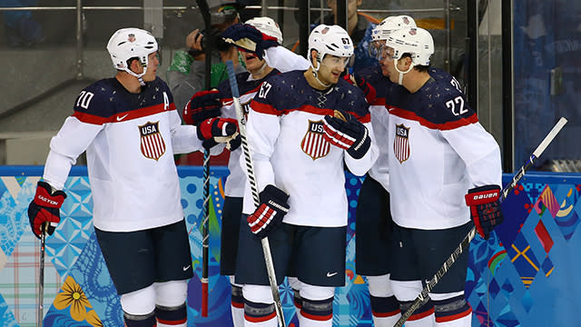 Phil Kessel leads U.S. rout of Slovenia in men's hockey, Sports