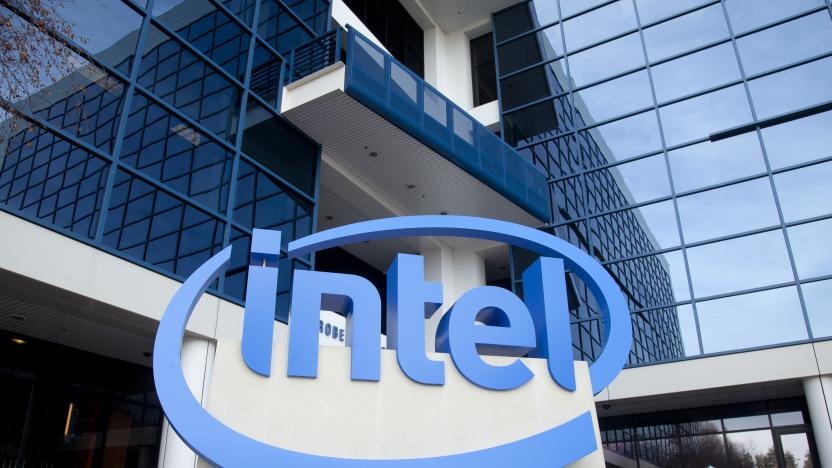 Santa Clara, California, USA - February 4, 2011: Headquartes for computer chip-making giant Intel.  Founded in 1968 Intel introduced the world's first microprocessor in 1971.