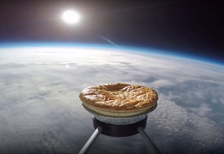 Meat and potato pie launched into SPACE to mark World PieEating