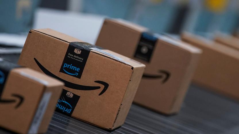 Boxes ready to be delivered are seen during Cyber Monday at the Amazon fulfilment centre in Robbinsville Township in New Jersey, U.S., November 28, 2022. REUTERS/Eduardo Munoz