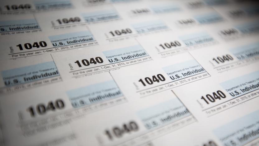 U.S. Department of the Treasury Internal Revenue Service (IRS) 1040 Individual Income Tax forms. Photographer: Michael Nagle/Bloomberg