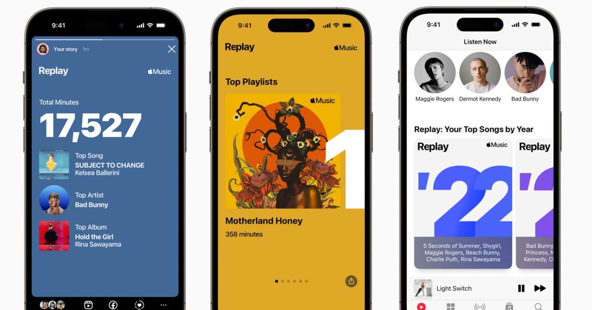 Apple Music Replay gets a muchneeded redesign for 2022 Engadget