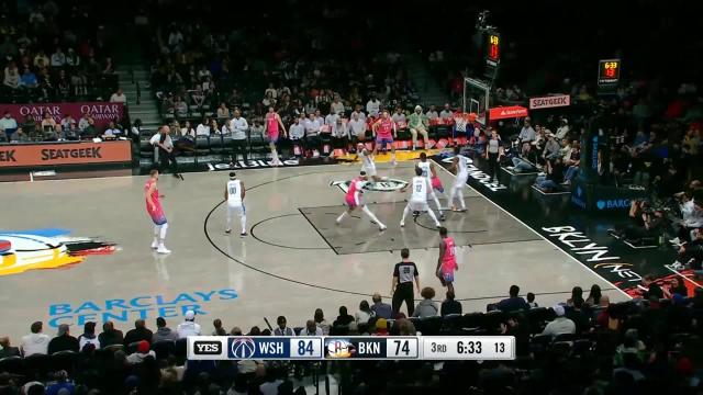 Patty Mills with a 3-pointer vs the Washington Wizards