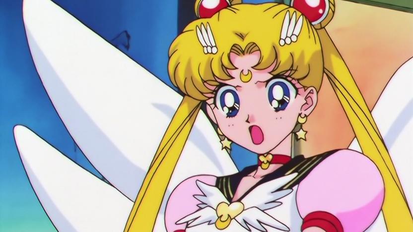 A screenshot showing Sailor Moon in costume.