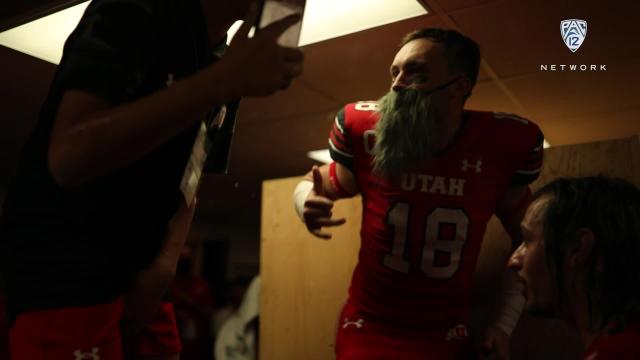Britain Covey's wild locker room celebrations energizing Utah football all the way to Pac-12 Football Championship Game