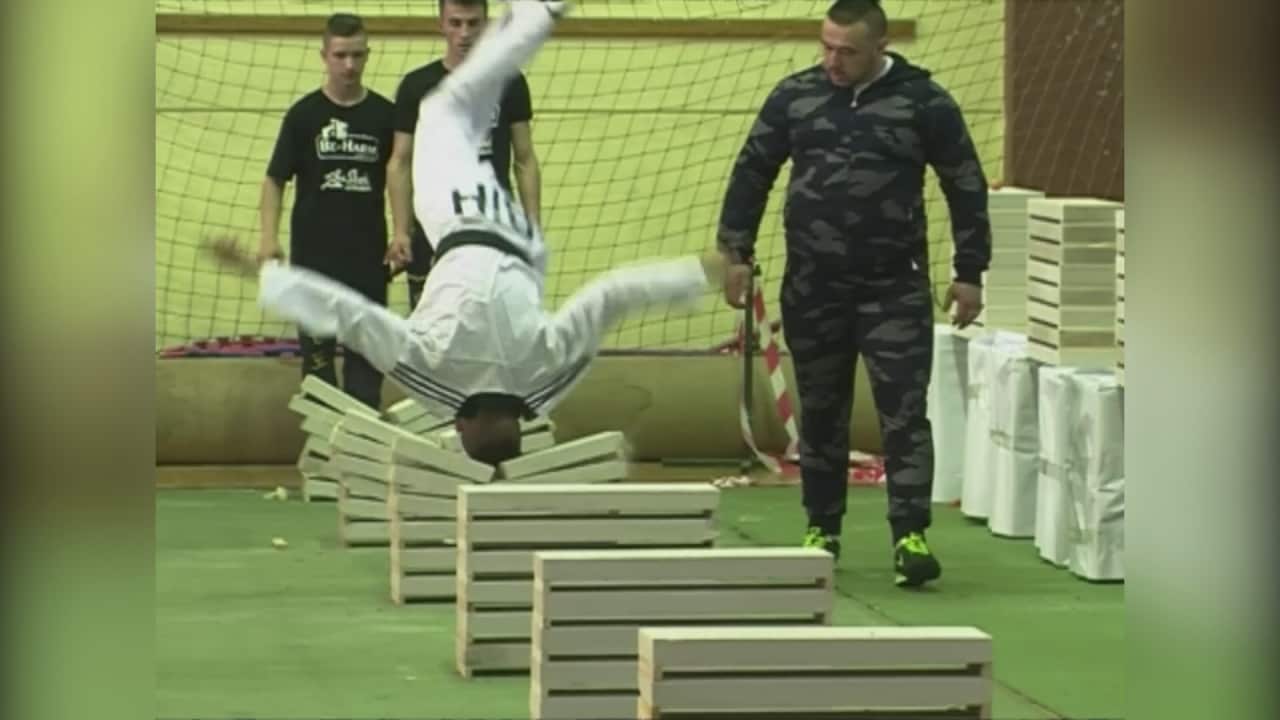 Teenager breaks World Record for crushing blocks with head