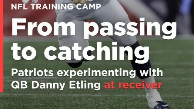 Patriots testing out quarterback Danny Etling at receiver