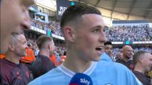 Foden shares emotions of Man City's PL title win