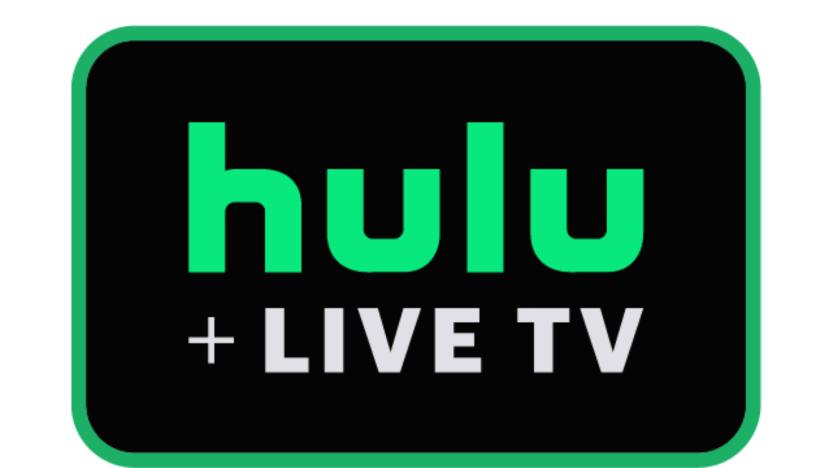 Hulu+ Live TV logo in green and black.