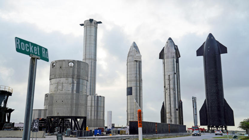 Starship prototypes are pictured at the SpaceX South Texas launch site near Brownsville, Texas, U.S., May 22, 2022. Picture taken May 22, 2022. 