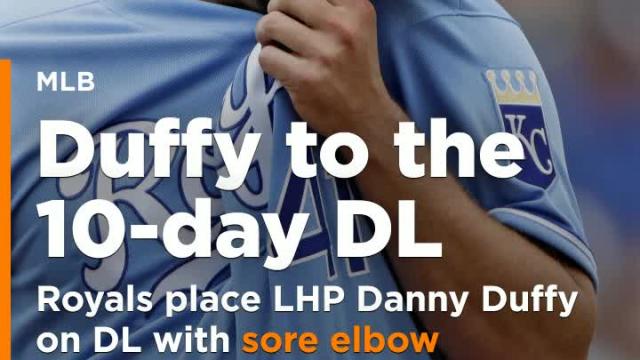 Royals place LHP Danny Duffy on DL with sore elbow