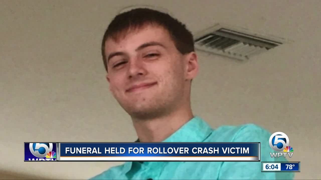 Funeral held for rollover crash victim Video