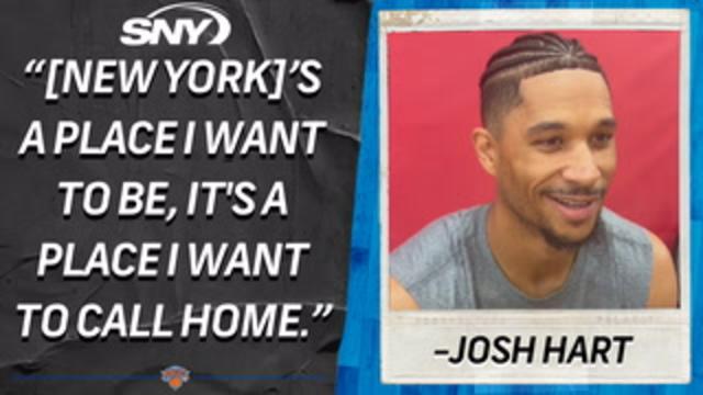 Josh Hart on decision to opt-in to Knicks contract and the addition of Donte DiVincenzo
