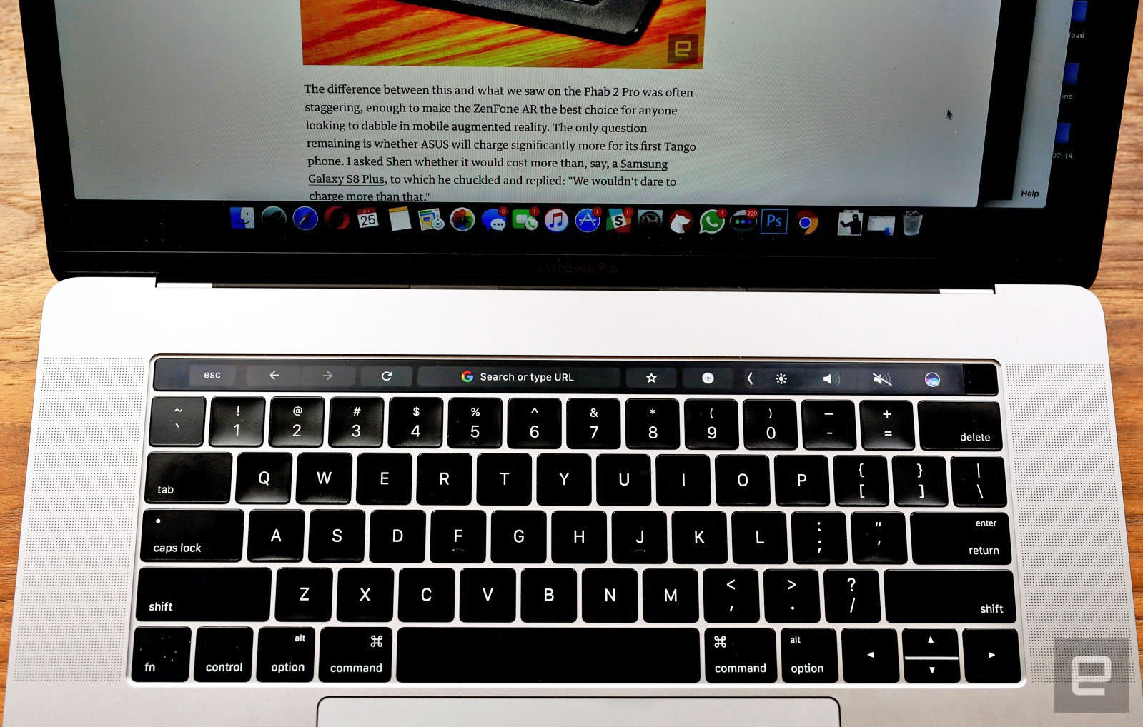 chrome support for mac touch bar