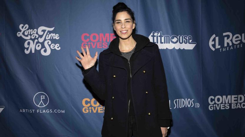 LOS ANGELES, CALIFORNIA - JANUARY 11: Sarah Silverman attends the Comedy Gives Back Fundraiser at El Rey Theatre on January 11, 2024 in Los Angeles, California. (Photo by Corine Solberg/Getty Images)