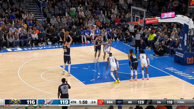 Aaron Gordon with a dunk vs the Oklahoma City Thunder