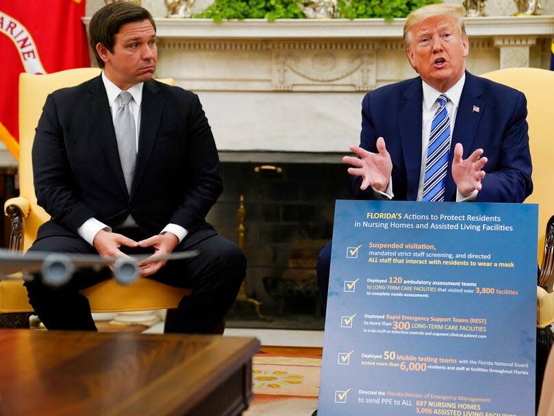 Trump has called several GOP donors who contributed money to Ron DeSantis asking..