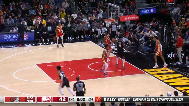 Jerami Grant with a dunk vs the Atlanta Hawks
