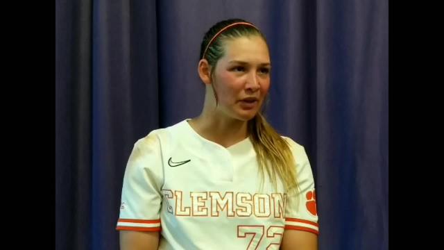 Clemson softball's Valerie Cagle, John Rittman on catcher Aby Viera's game-saving defense