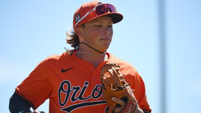 Getty Images - DUNEDIN, FLORIDA - MARCH 19, 2024: Jackson Holliday #87 of the Baltimore Orioles runs off the field after the fifth inning of a spring training game against the Toronto Blue Jays at TD Ballpark on March 19, 2024 in Dunedin, Florida. (Photo by George Kubas/Diamond Images via Getty Images)