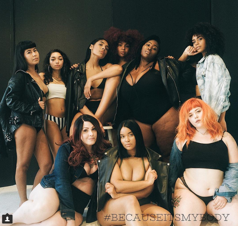 Plus size model promotes body positivity