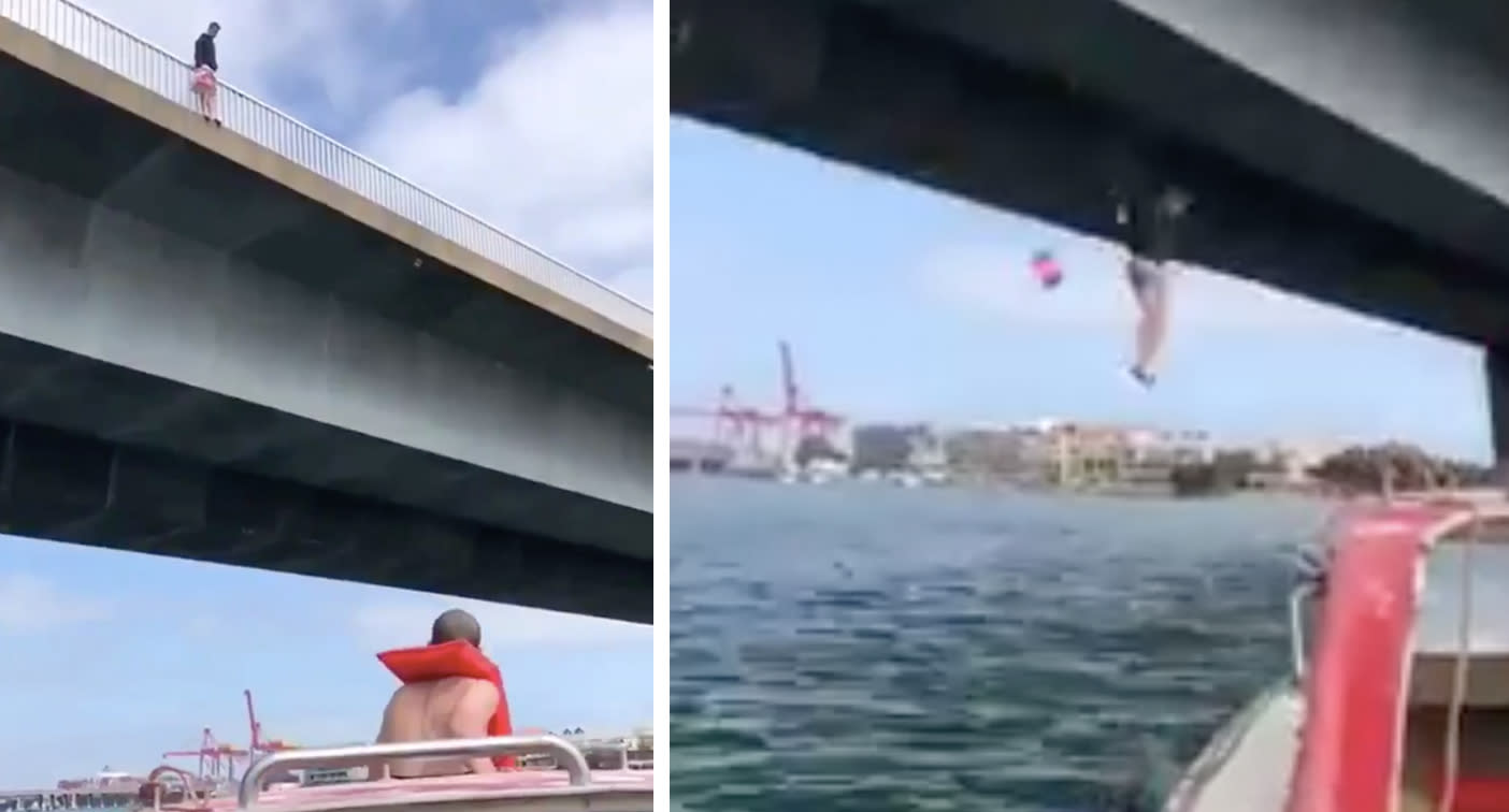 man jumps off bridge 2021