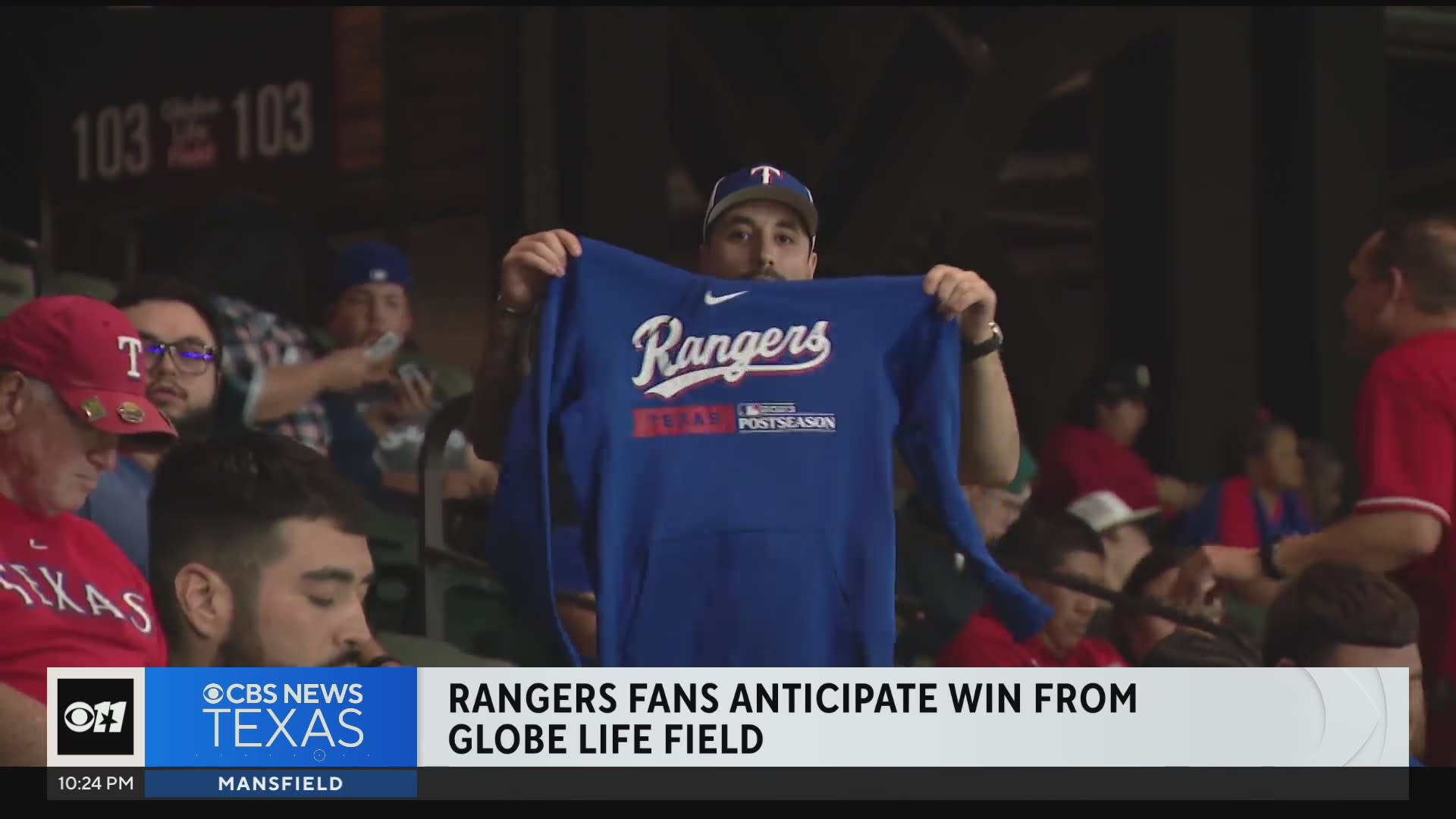 GMT checks out new Texas Rangers team merchandise