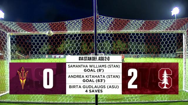 Recap: No. 14 Stanford women's soccer keeps pace in Pac-12 standings with 2-0 win over Arizona State