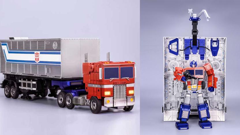 Robosen's Optimus Prime Transformer robot truck gets an auto converting trailer