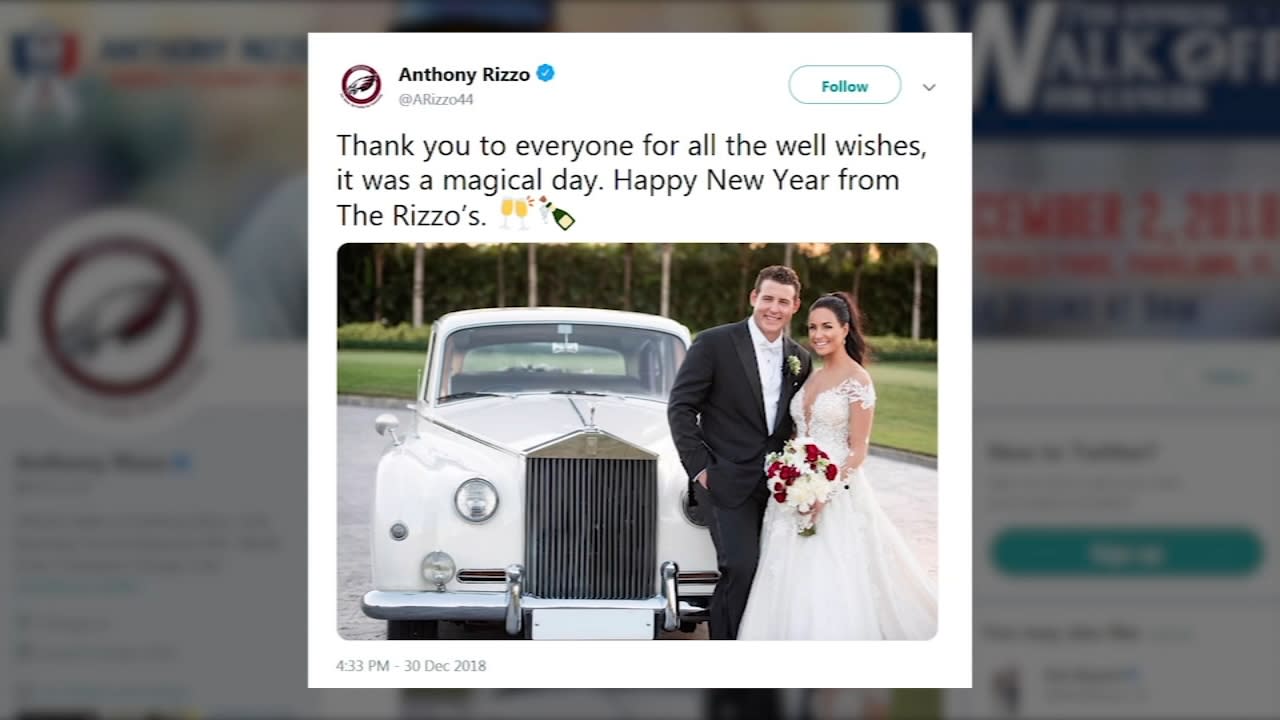 Cubs First Baseman Anthony Rizzo Tied the Knot Over the Weekend - Sports  Gossip
