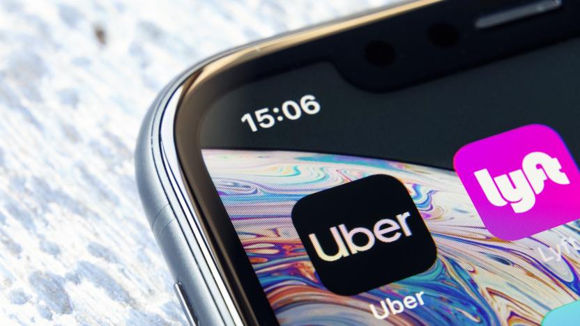 Tyumen, Russia - May 11,2019: Mobile app Uber on a Apple iPhone XR