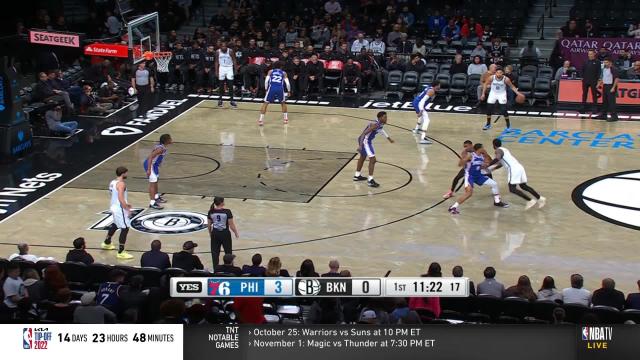 Nicolas Claxton with a dunk vs the Philadelphia 76ers