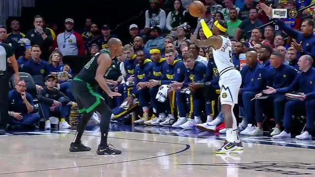 Nikola Jokic with an and one vs the Boston Celtics